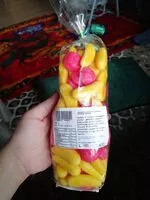 Mängden socker i caramelle gommose fragole banane