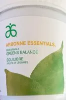 Mängden socker i Arbonne essentials greens balance