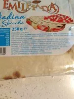 Mängden socker i Piadina a spicchi