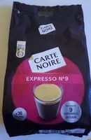 Mängden socker i Carte Noire Espresso Intense N°9 36 Dosettes 250 g Lot de 5