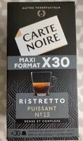 Mängden socker i Capsules carte noire Ristretto