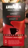 Mängden socker i Lavazza Nespresso Compatible Armonico Capsules