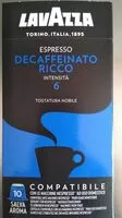 Mängden socker i Espresso Decaffeinato Ricco Intensità 6