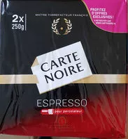 Mängden socker i Cafe expresso intense carte noire