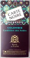 Mängden socker i Café capsules Colombie Cordillère des Andes n°6 - Espresso