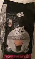 Mängden socker i Café dosettes Espresso n°8 Carte Noire