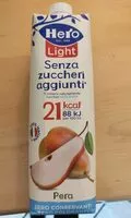 Mängden socker i Hero Light succo di frutta Pera