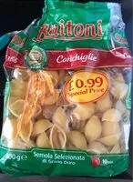 Mängden socker i Conchiglie