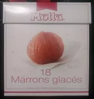 Mängden socker i 18 marrons glacés