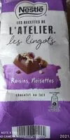 Mängden socker i NESTLE L'ATELIER Lingots Lait Raisins Noisettes 157,5g