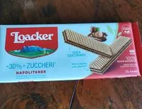 Mängden socker i Loacker meno 30% di zuccheri napolitaner