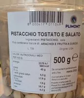 Mängden socker i Pistacchio tostato e salato