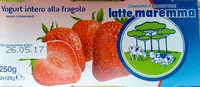 Mängden socker i Yogurt intero alla fragola