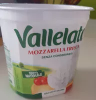 Mängden socker i Mozzarella Vallelata