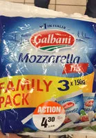 Mängden socker i Mozzarella Tris (Family Pack)