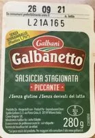 Mängden socker i Galbanetto Salsiccia Stagionata Piccante