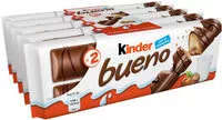 Mängden socker i Barre Chocolatée Kinder Bueno Chocolat au Lait x5 - 215g