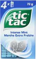Mängden socker i Bonbons tic tac goût menthe extra fraiche x4 packs