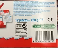 Mängden socker i Bâtonnets de chocolat