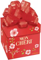 Mängden socker i Mon cheri cerise bonbons de chocolat noir fourres cerise et liqueur cube de 8 bouchees