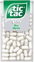 Mängden socker i Bonbons Tic Tac x110 pastilles MENTHE - 54g