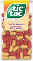 Mängden socker i Bonbons Tic Tac x110 pastilles CERISE FRUIT DE LA PASSION - 54g