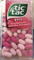 Mängden socker i Bonbons Tic Tac x110 pastilles DUO DE FRAISES - 54g