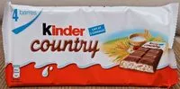 Mängden socker i Barre Chocolatée Kinder Country Céréales chocolat x4 - 94g