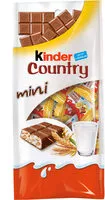 Mängden socker i Kinder country mini t20 sachet de 20 pieces