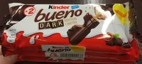 Mängden socker i Bueno dark - Fines gaufrettes fourrées lait et noisettes enrobées de chocolat noir