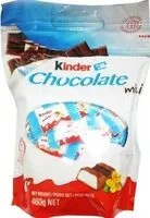 Mängden socker i Kinder Mini Chocolate