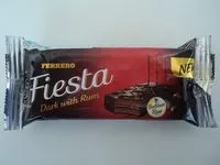 Mängden socker i Ferrero Fiesta Prajitura pufoasa cu gust de rom si invelis de cacao