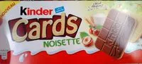 Mängden socker i Kinder Cards Noisette