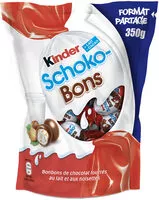 Mängden socker i Bonbons Kinder SchokoBons Chocolat au lait - 350G