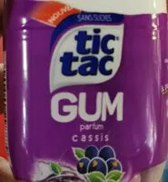 Mängden socker i Tic Tac Gum Cassis  Spe