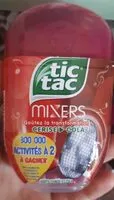 Mängden socker i Tic tac mixers cerise cola music box t200 box de 200
