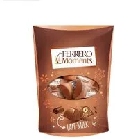 Mängden socker i Ferrero Moments bonbons de chocolat au lait avec noisette entière x14