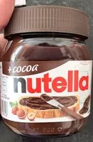 Mängden socker i Nutella  cocoa