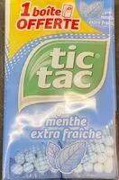 Mängden socker i Tic tac Ou menthe extra fraîche