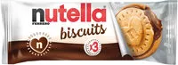 Mängden socker i Biscuits Nutella x3 biscuits fourrés - 41,4g
