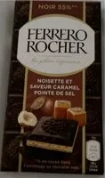 Mängden socker i Tablette Chocolat Noir 55% Noisette Caramel et Pointe de sel