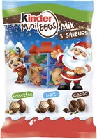 Mängden socker i Kinder Mini Eggs Lait, Noisettes, Cacao sachet mix de 320g