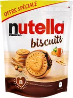 Mängden socker i NUTELLA BISCUITS 304g sachet de 22 pièces offre spéciale