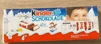 Mängden socker i Kinder chocolat
