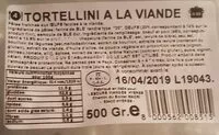 Mängden socker i Tortellini à la viande