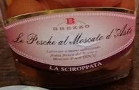 Mängden socker i Pesche al moscato d'Asti