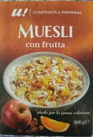 Mängden socker i Muslei con frutta