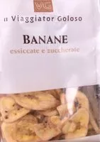 Mängden socker i Banane essiccate e zuccherate