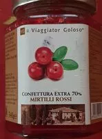 Mängden socker i Confettura extra 70% MIRTILLI ROSSI