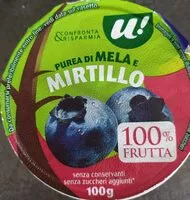 Mängden socker i Purea di mela e mirtillo